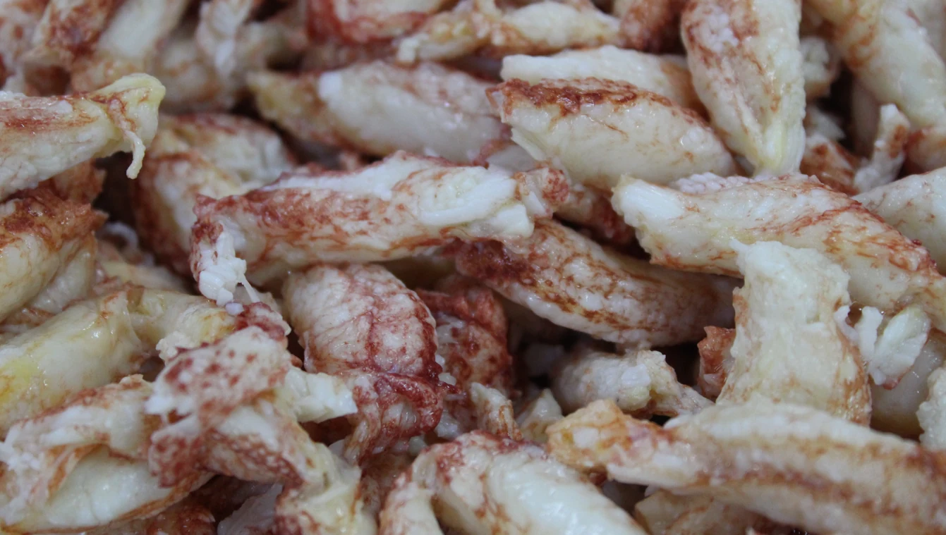 Carne roja de centollón tras la inmersión en ANPEIX 100 PLUS SP